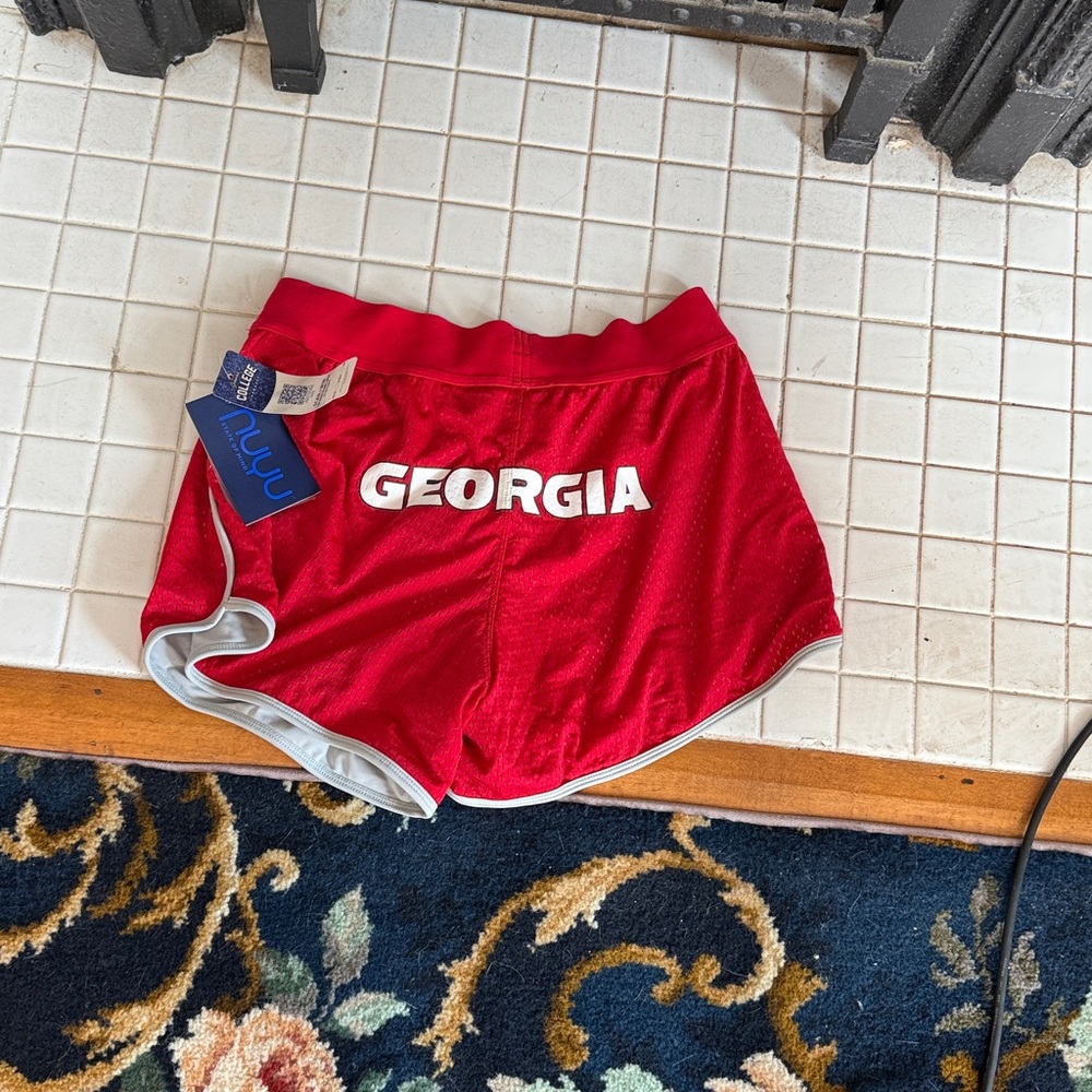 Red Georgia Bulldog Athletic Shorts- NWT. Retail 42
